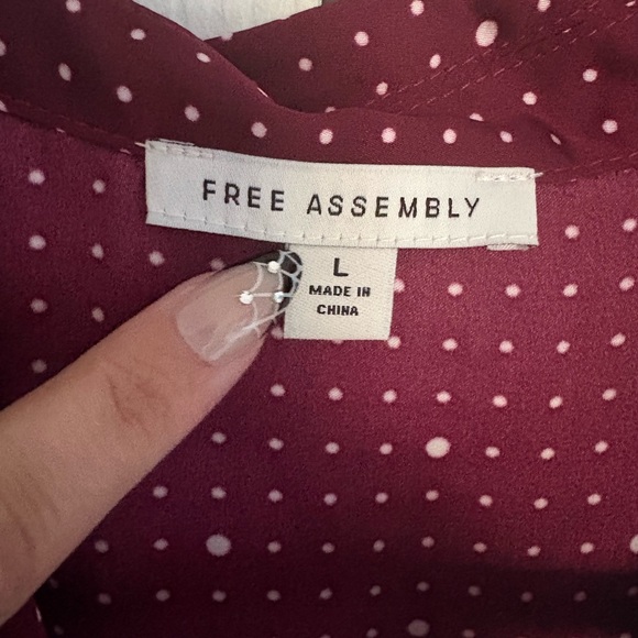 Chic Long Sleeve Burgundy Dress - Picture 3 of 3